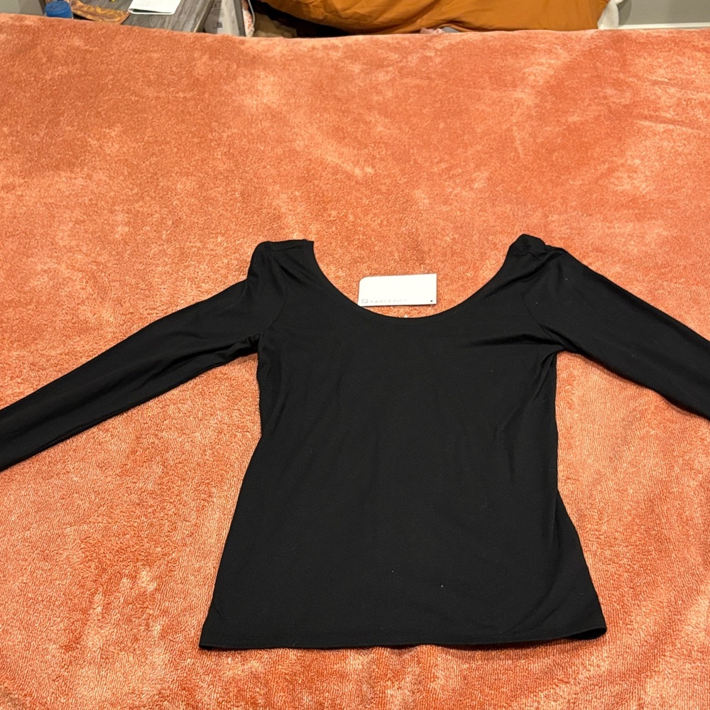 Fabletics Black Long Sleeve Blouse